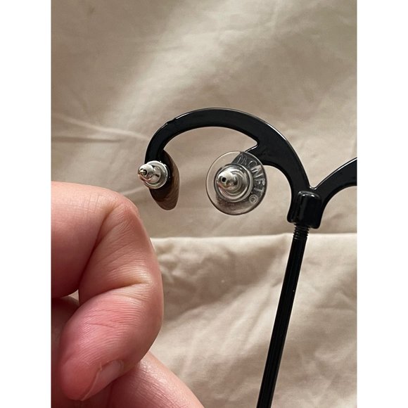 Vintage Monet Brown Wood Earrings - Picture 6 of 11